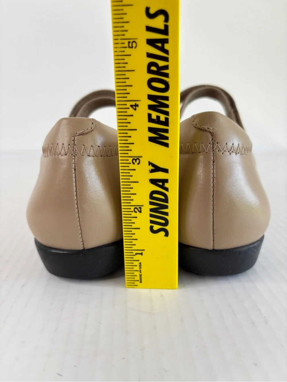 Walking Cradles Mary Jane Ballet Flats Sz 10.5 N Tan Leather Womens Comfort Shoe